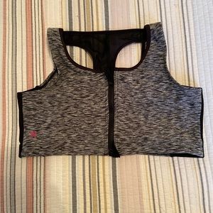 Ruby Ribbon Zip Front Sport Demiette Shadow Bra